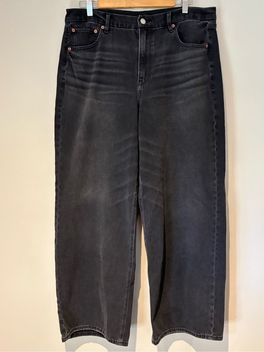 American Eagle | Curvy Super High-Waisted Baggy Straight Jean | Size 16
